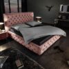 Moderní elegantní sametová postel – Vanessa Rose