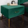 Designový sametový noční stolek – La Paris Emerald