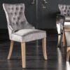 Komfortní sametová židle šedá – Lunis VI