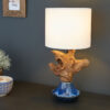 Designová keramická stolní lampa modrá – Grus