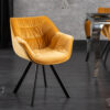 Designová dřevěná kuchyňská židle žlutá – Camprestre
